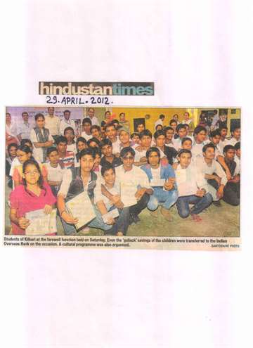 Hindustan Times 29 April 2012 Kilkari At the fare well even the gullak
