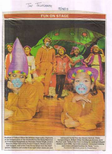 The Telegraph 19 april 2013 Inauguration of the 3rd Rashtriya bal rang mohatsav at premchand rangshala